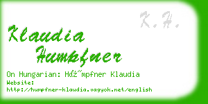 klaudia humpfner business card